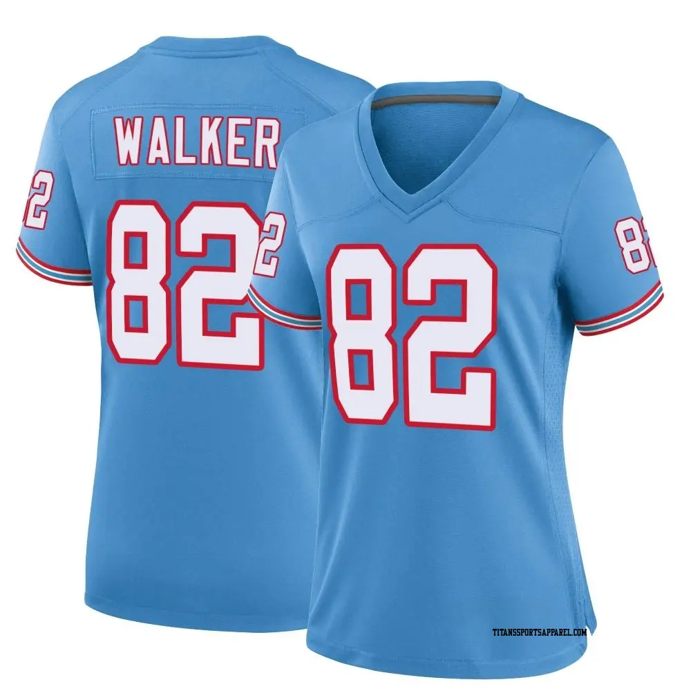 Game Light Blue Women's Delanie Walker Tennessee Titans Oilers Throwback Alternate Jersey