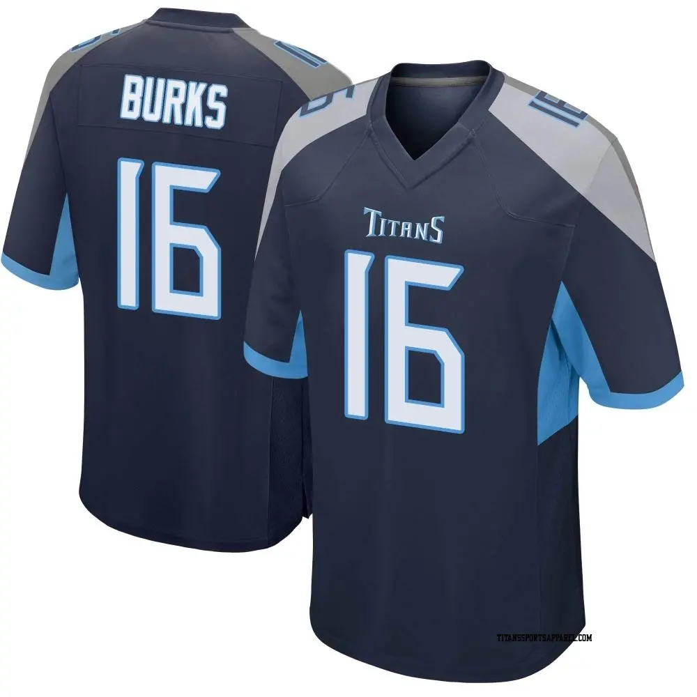 Game Navy Youth Treylon Burks Tennessee Titans Jersey