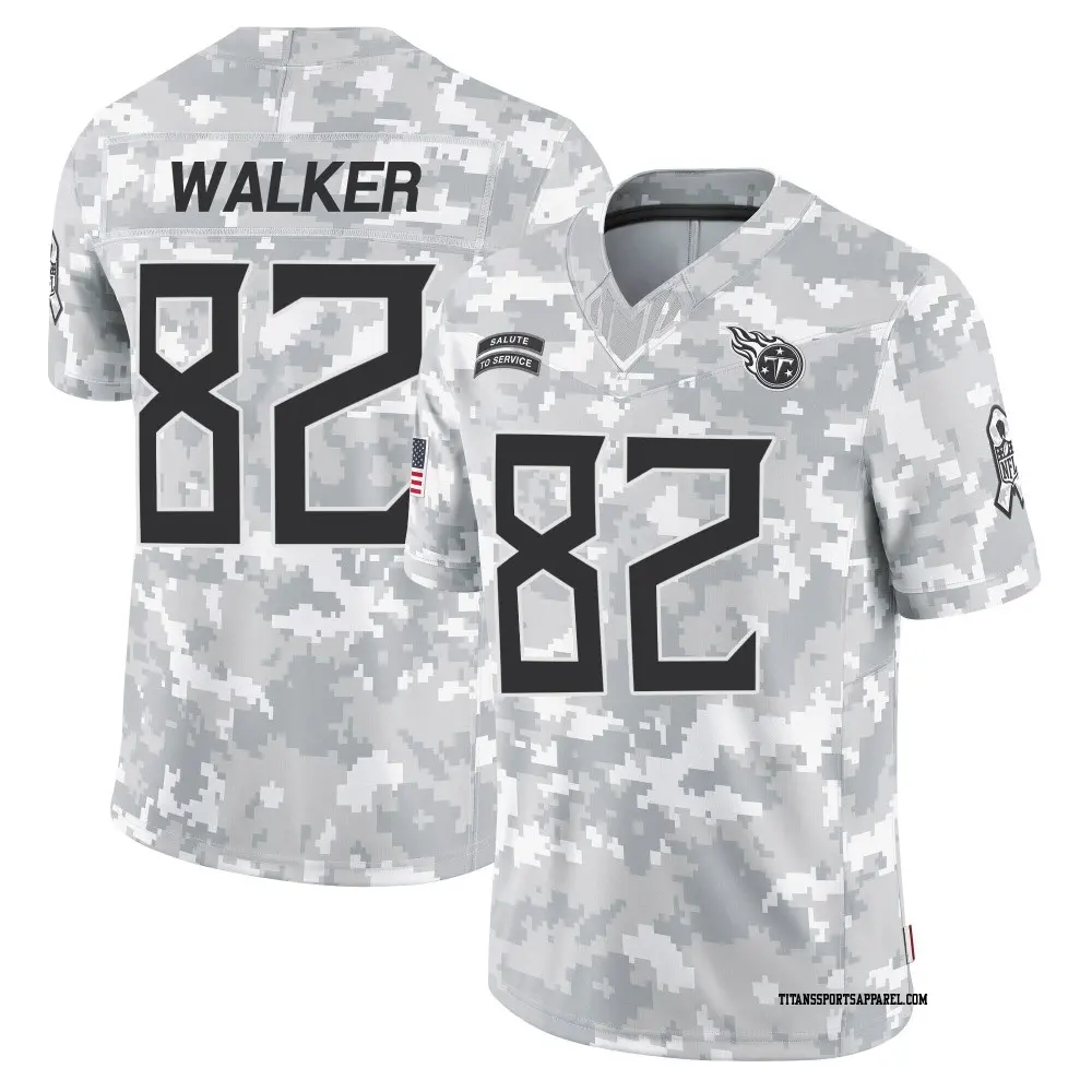 Limited Arctic Camo Men's Delanie Walker Tennessee Titans 2024 Salute to Service Jersey