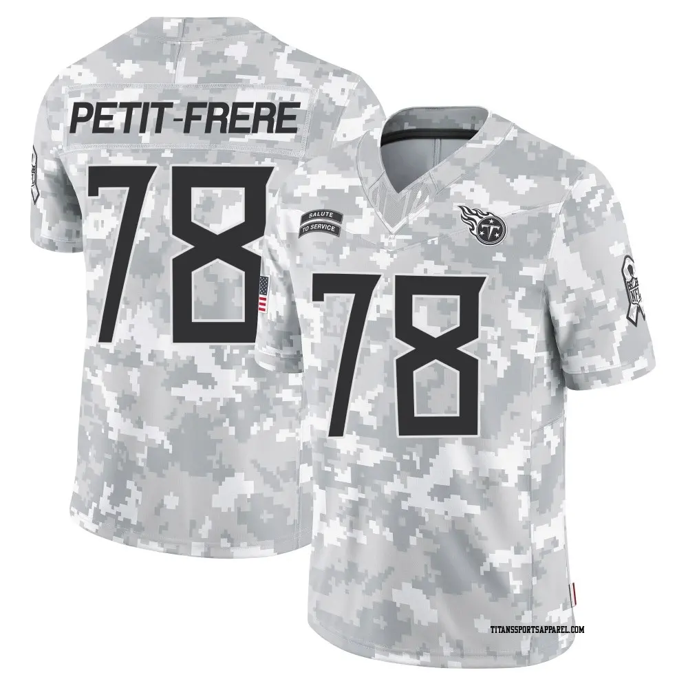 Limited Arctic Camo Men's Nicholas Petit-Frere Tennessee Titans 2024 Salute to Service Jersey