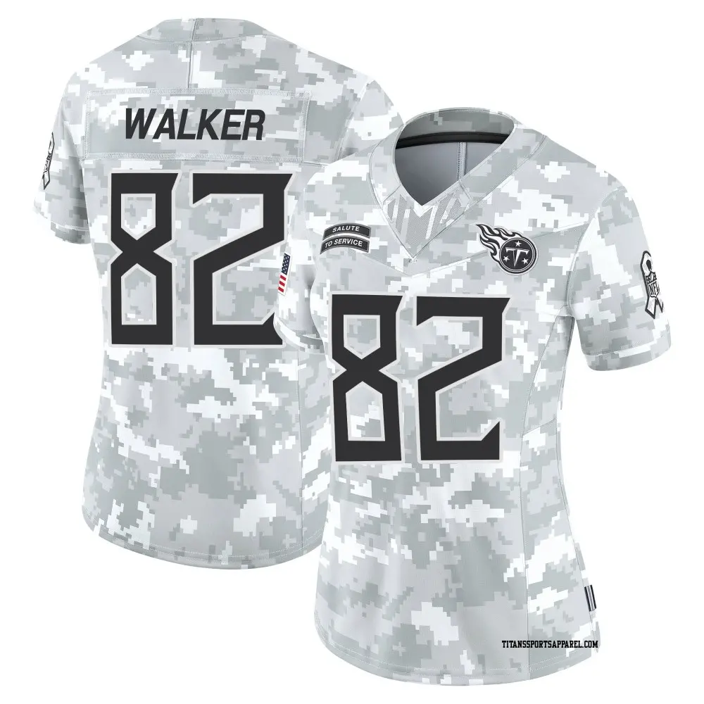 Limited Arctic Camo Women's Delanie Walker Tennessee Titans 2024 Salute to Service Jersey