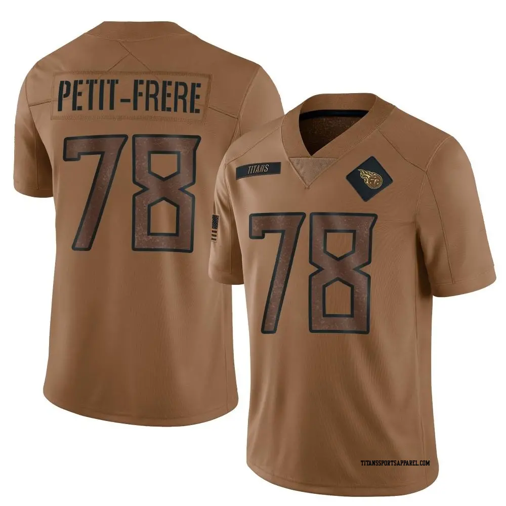 Limited Brown Youth Nicholas Petit-Frere Tennessee Titans 2023 Salute To Service Jersey